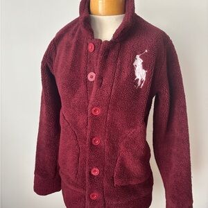 Ralph Lauren Blue Label Maroon Fleece Jacket